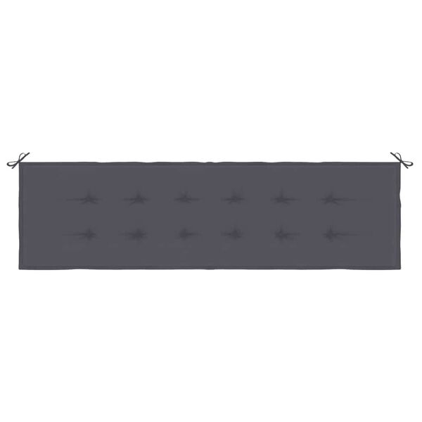 vidaXL Coussin de banc de jardin anthracite 180x50x3 cm tissu oxford