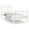 vidaXL Cadre de lit sans matelas blanc bois massif 75x190 cm