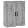 vidaXL Buffet haut Sonoma gris 69,5x34x180 cm Bois d'ing&eacute;nierie