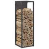 vidaXL Portant de bois chauffage noir 25x25x80 cm