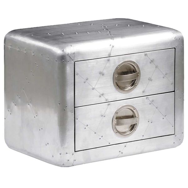 vidaXL Table de coin avec 2 tiroirs vintage style d'aviation