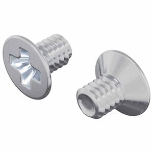 vidaXL Vis &agrave; t&ecirc;te frais&eacute;e 2 pc Argent&eacute; M4 x 6 mm Acier