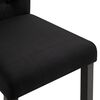 vidaXL Chaises &agrave; manger lot de 6 noir tissu