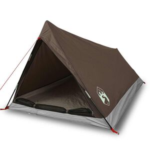 vidaXL Tente de camping 2 personnes marron imperm&eacute;able