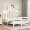 vidaXL Cadre de lit sans matelas blanc 140x190 cm bois de pin massif