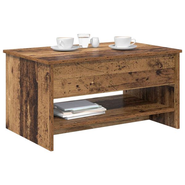 vidaXL Table basse Bois Ancien 80 x 50,5 x 41,5 cm Bois d'ing&eacute;nierie