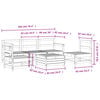 vidaXL Salon de jardin 6 pcs bois massif sapin de douglas