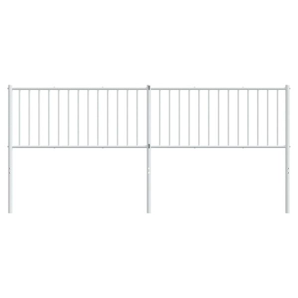 vidaXL T&ecirc;te de lit m&eacute;tal blanc 200 cm