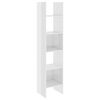 vidaXL Ensemble de biblioth&egrave;que 4 pcs Blanc brillant Bois d'ing&eacute;nierie