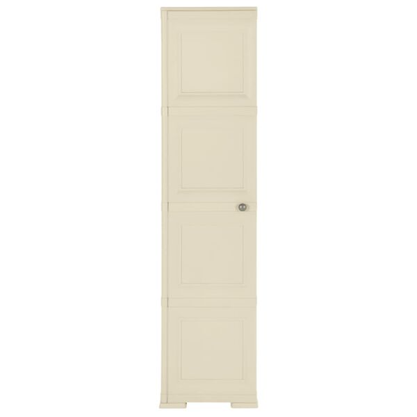 vidaXL Armoire plastique 40x43x164 cm design de bois blanc angora