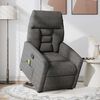 vidaXL Fauteuil inclinable de massage gris fonc&eacute; tissu microfibre