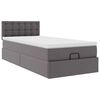 VidaXL Lit ottoman avec matelas gris 90x190 cm similicuir