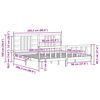 vidaXL Cadre de lit sans matelas gris 200x200 cm bois massif de pin