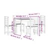 vidaXL Ensemble à manger de jardin 5 pcs bois massif Douglas