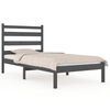 vidaXL Cadre de lit sans matelas gris bois massif 90x200 cm