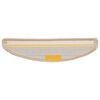 vidaXL Tapis d'escalier 15 pi&egrave;ces 56 x 17 x 3 cm Cr&egrave;me Demi-rond