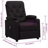vidaXL Fauteuil inclinable &eacute;lectrique Noir Similicuir