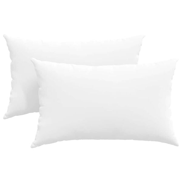 vidaXL Coussins de canap&eacute; 2 pcs Blanc 50 x 30 cm tissu