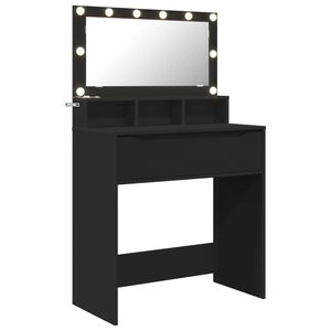 vidaXL Tables de maquillage pour chambre Noir 80 x 39,5 x 135 cm
