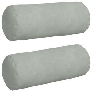 vidaXL Coussins d'accent 2 pcs Gris clair &Oslash; 15 x 40 cm