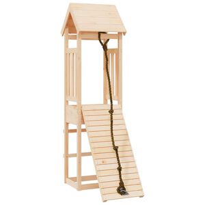 vidaXL Maisonnette de jeu avec mur d'escalade bois massif de pin