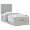 vidaXL Cadre de lit ottoman et matelas gris clair 90x200 cm velours
