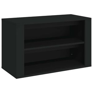vidaXL &Eacute;tag&egrave;re &agrave; chaussures Noir 75x35x45 cm Bois d'ing&eacute;nierie