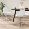 vidaXL Chaises pivotantes &agrave; manger lot de 2 blanc similicuir