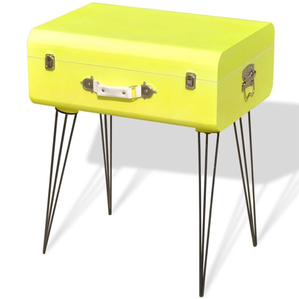 vidaXL Tables de chevet 2 pcs 49,5x36x60 cm Jaune