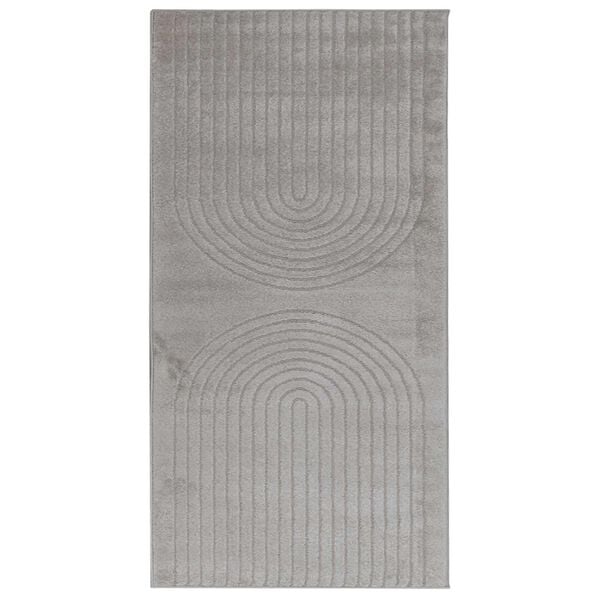 vidaXL Tapis de surface Rectangulaire HUARTE Gris 150 x 80 cm