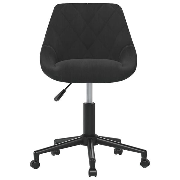 vidaXL Chaises pivotantes &agrave; manger lot de 2 noir velours