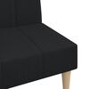 vidaXL Canap&eacute;-lit &agrave; 2 places noir tissu