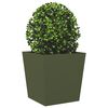 vidaXL Jardini&egrave;res 2 pcs vert olive 50x50x50 cm acier