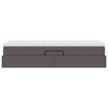 vidaXL Lit avec rangement et matelas Gris 100 x 200 cm Simili cuir