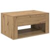 vidaXL Table basse Ch&ecirc;ne artisanal 80 x 50 x 40 cm Bois d'ing&eacute;nierie