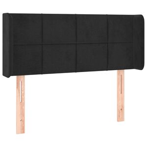 vidaXL T&ecirc;te de lit avec oreilles Noir 83x16x78/88 cm Velours