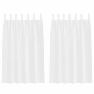 vidaXL Rideau en Voile 2 pcs Blanc 175 x 140 cm Polyester