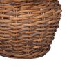 vidaXL Panier de Plante avec stockage 2 pcs Marron Rattan Lacak