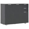 vidaXL Buffet Noir brillant 107x35x80,5 cm