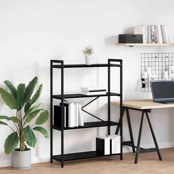 vidaXL &Eacute;tag&egrave;re Ch&ecirc;ne noir 80 x 30 x 120 cm Bois d'ing&eacute;nierie