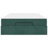 vidaXL Cadre de lit avec matelas Vert fonc&eacute; 140 x 190 cm Velours