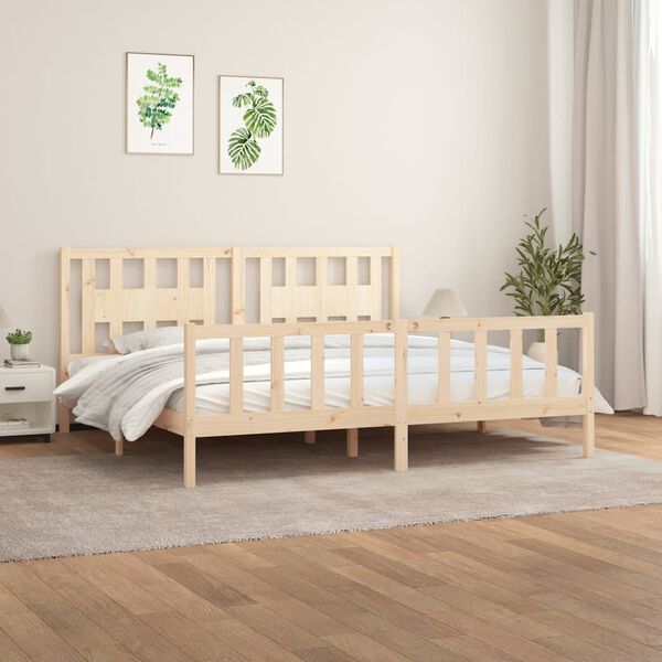 vidaXL Cadre de lit sans matelas bois de pin massif