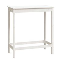 vidaXL Table de bar blanc 100x50x110 cm bois massif de pin