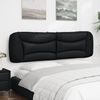 vidaXL Coussin de t&ecirc;te de lit Hvar noir 180 cm similicuir