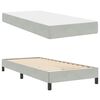 vidaXL Lit &agrave; ressorts avec matelas Gris clair 90 x 220 cm tissu