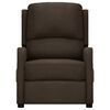vidaXL Fauteuil de massage Marron fonc&eacute; Tissu