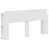 vidaXL Cabinet de T&ecirc;te de Lit Blanc brillant Bois d'ing&eacute;nierie