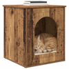 vidaXL Maison pour chat Bois ancien 53 x 52 x 62 cm Bois d'ing&eacute;nierie