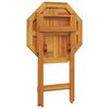vidaXL Table pliable de jardin Ø60x75 cm bois d'acacia massif