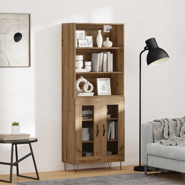 vidaXL Haut Armoire 2 pcs Ch&ecirc;ne artisanal Bois d'ing&eacute;nierie